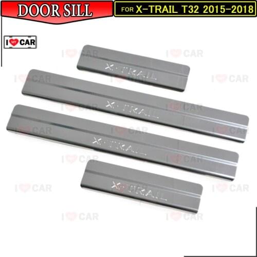 Door sills for Nissan X-Trail T32 2015-2018 scuff plate guard stainless door sills sticker car styling decoration protection