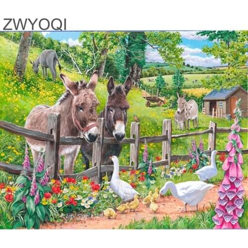 Full Square Diamond painting Dragonfly duck DIY3D Diamond mosaic horse Full Round Diamond embroidery Cross stitch Dragonfly duck