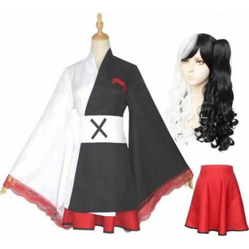 Anime Danganronpa Monokuma Dangan Ronpa Kimono Pinafores Dresses Women Cosplay Costumes