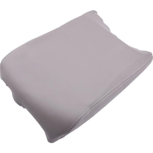 Microfiber Leather Center Console Armrest Lid Cover fit for Toyota Tundra 2007-2013 (Grey)