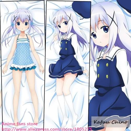 Cute Japanese Anime Pillowcase Is The order a rabbit Kafuu Chino lovely Dakimakura Pillow Case decorative Hugging Body