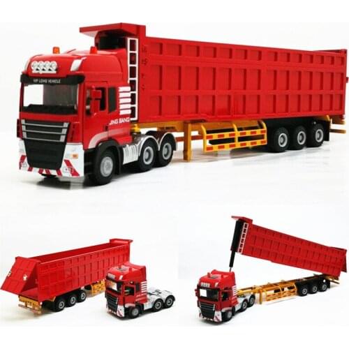 Alloy Dump Truck Model 1:50 Excellent Quality Open Doors 28Cm In Length Transport Truck Box Pack Collective