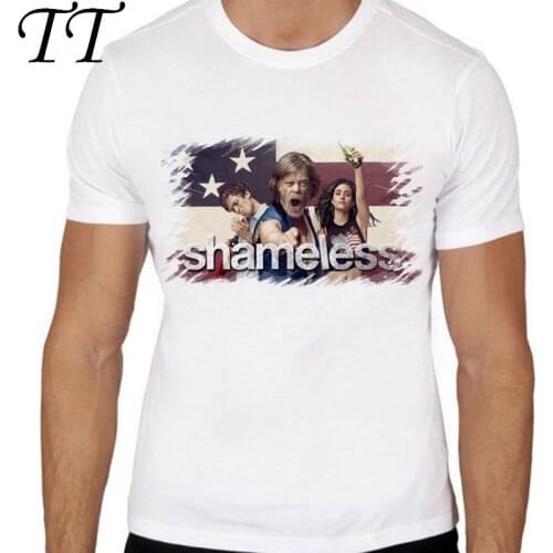 Shameless T-shirt men summer t-shirt boy print tshirt anime t shirt brand clothing white color tops tees TMM3678