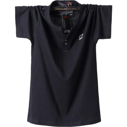 2021 Summer Larger Size Men Short-sleeved T-shirt Mens Casual Breathable Sweat V-neck Oversized Tee Male Cotton M- 6XL 7XL 8XL