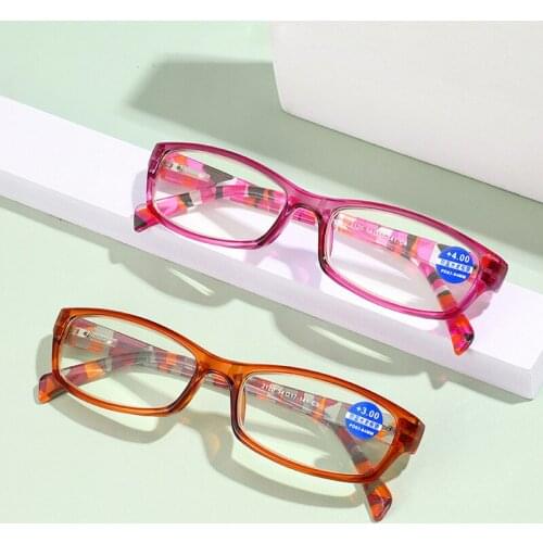 Anti Blue Light Reading Glasses HD Square Frame Presbyopia Glasses For Women Fashion Trend Eyewear +1.0+1.5+2.0+2.5+3.0+3.5+4.0
