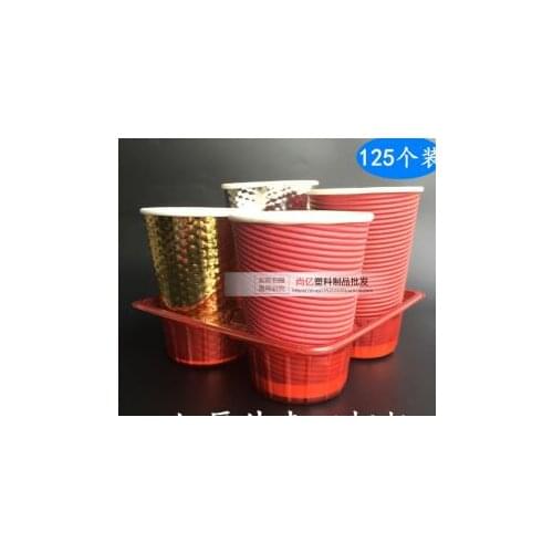 Disposable thicken cup holders / milk tea coffee drink takeaway cup trays kitchen tool