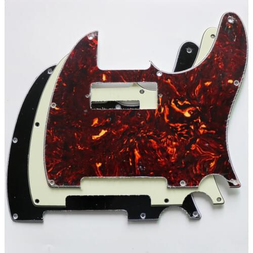 Cut for mini humbucker pickup Black TL guitar pickguard in brown tortoise and mint green with screws