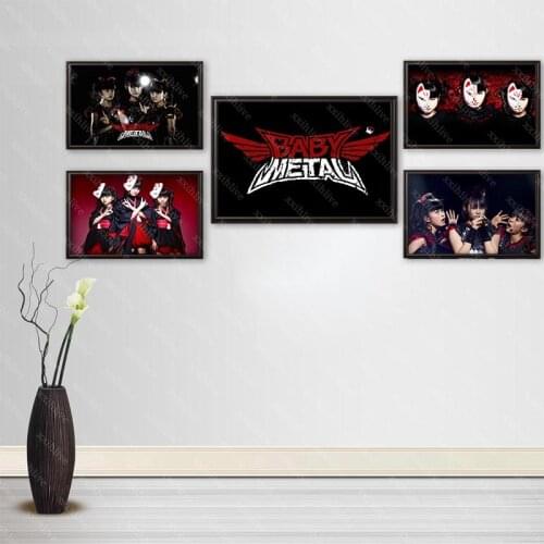 Custom Singer Dancer BABYMETAL Combination Silk Cloth Canvas Poster Home Decoration Wall Art Fabric Poster Print More Size