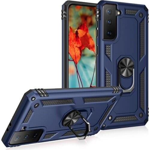 Kickstand Anti-knock PC+ TPU Ring Holder Case for Samsung Galaxy S21 S20 FE Note 20 10 M30S M31 A22 4G A32 A52 A71 A51 5G Shell