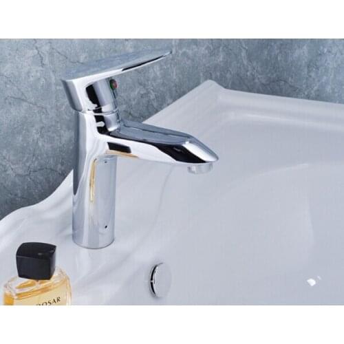 Vidric Factory direct sale 2015 Exclusive Personalized Art polished Chrome solid Brass hot and cold Bathroom basin sink faucet 1