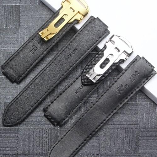 Watch Accessories Black Knight Leather Strap Mens for Cartier Blue Balloon Canvas Strap Womens Sports Waterproof watch band 20