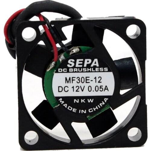 SEPA MF30E-12 Server Cooling Fan DC 12V 0.05A 30x30x6mm 2-wire