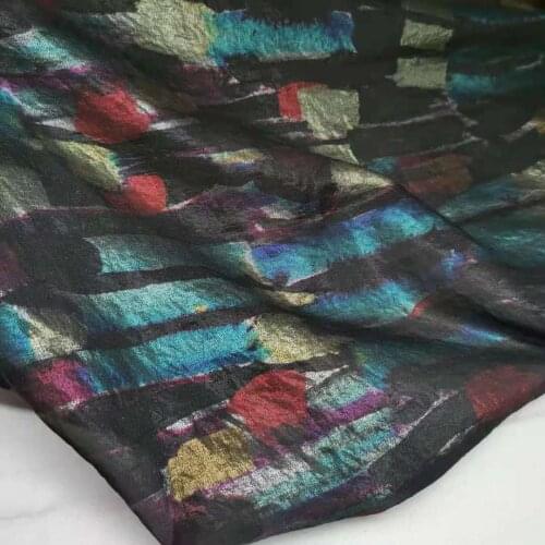 Chiffon Fabric Bronzed Thin Flowing Fabric Shiny Bronzing