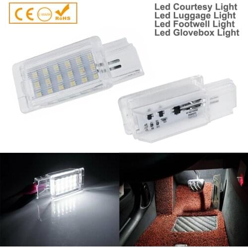 For Opel LED Footwell Trunk Luggage Under Door Lights GloveBox Lamps Adam Astra Corsa Mokka Insignia Meriva Karl Car Accesseries