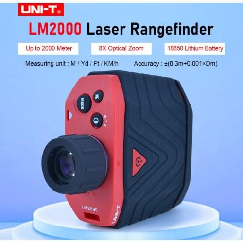 UNI-T LM2000 Laser Rangefinder Telescope rang finder Golf/Hunting/Construction/Forestry Outdoor 2000m Rangefinder High Precision