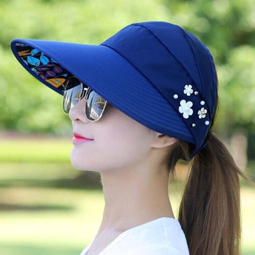 Spring and Summer New Hot Selling Casual Simple Foldable Portable Sunscreen Womens Sun Hat