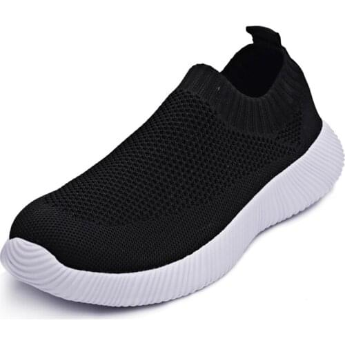 Shoes woman flats 2019 fashion breathable mesh flat with sneakers women shoes solid casual ladies shoes slip-on women sneakers