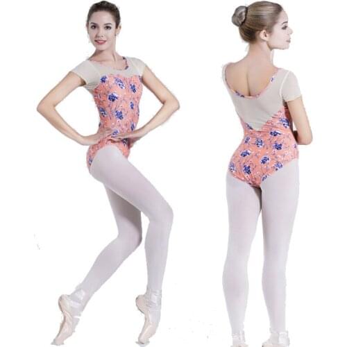 Ballerina Gymnastics Leotard Adult Ballet Costume Lycra Tight short sleeve Leotard For Women Dance Yoga Professional Bodysuit