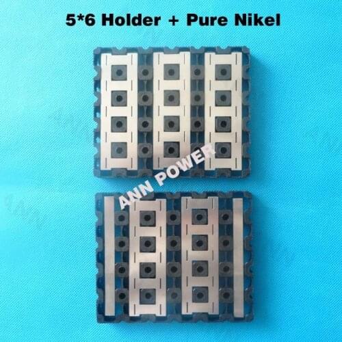 5*6 battery holder and pure nickel strip, For 18650 lithium battery pack, 5P6S or 6P5S holder / bracket, Factory direct supply