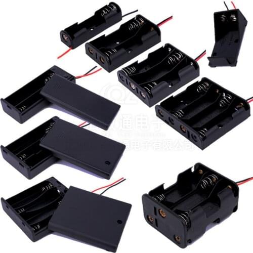 AA Size Power Battery Storage Case Box Holder Leads With 1 2 3 4 6 Slots Container Bag DIY Standard Batteries Charging Droship