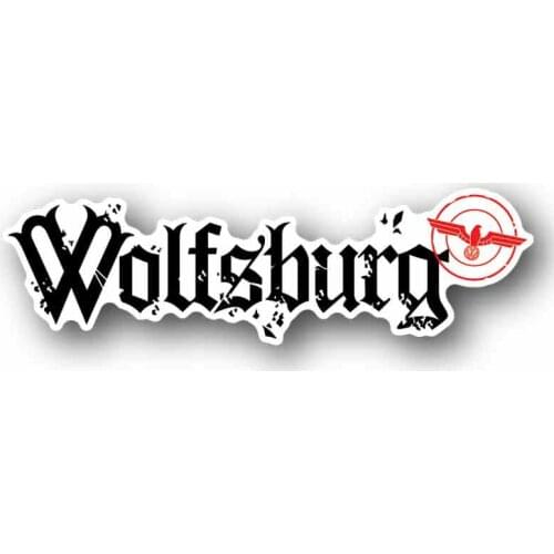 Dawasaru Wolfsburg Car Sticker Waterproof Personalized Decal Laptop Truck Motorcycle Auto Accessories Decoration PVC,13cm*3cm