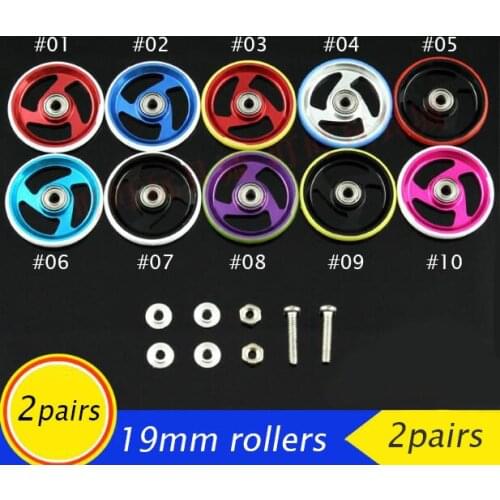 Free Shipping 2 Pairs 19mm Guide Rollers With O Ring For Tamiya Mini 4WD Racing Car Model Lower Friction Guide Wheels