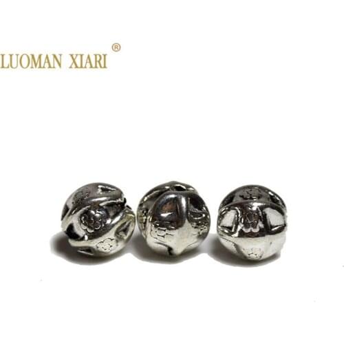 2018 New Wholesale 20pcs/50pcs Lot Silvery Alloy Beads Bud Shape Spacers Beads Charms DIY For Jewelry Making Bracelet 8*8 mm