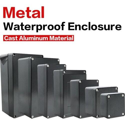 Black Aluminum Waterproof Enclosure Explosion-proof Electronic Project Instrument Case Project Box Outdoor Junction Housing