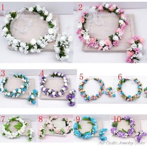 Boho Flower Floral Headband Crown Garland Marriage Handwrist Festival Party F17 21 Dropshipping