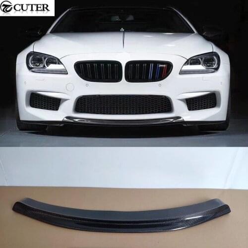 F06 F12 F13 M6 R style carbon fiber front bumper splitter car front lip for BMW 6series f06 f12 f13 M6