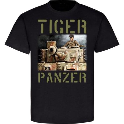 Tiger Tank Ace Normandy 1944 Armoured Wehrmacht Panzer T-Shirt. Summer Cotton Short Sleeve O-Neck Mens T Shirt New S-3XL