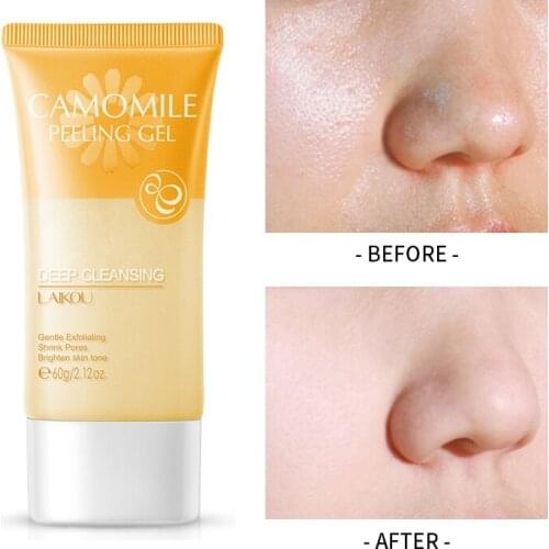 Camomile Exfoliating Gel Absorb Dirt Remove Blackhead Deep Cleaning Face Cream Oil Control Shrink Pores Facial Peeling Gel 60g