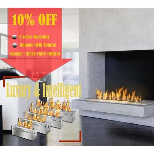 Inno-Fire 72 inch ethanol fireplace with remote control decor flame electric fireplace