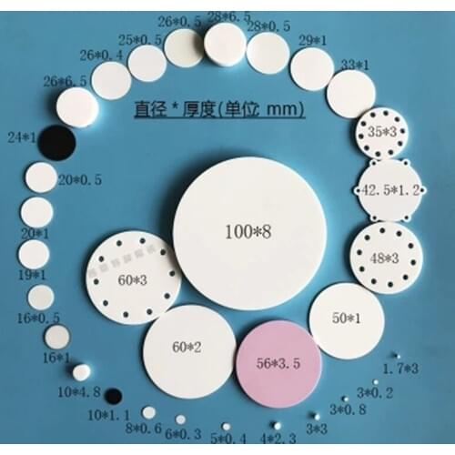 Insulation and heat dissipation ceramic wafer 95% alumina High temperature resistant and corrosion resistant ceramic substrate
