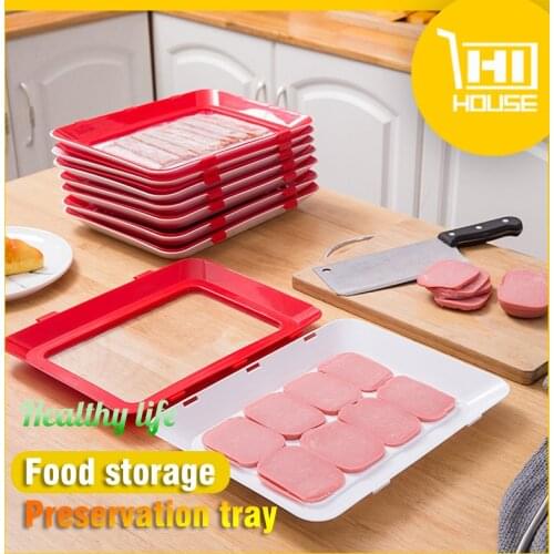 Creative Food Preservation Tray Food Fresh Keeping Fresh Spacer Organizer Food Preservate Refrigerator Food Storage