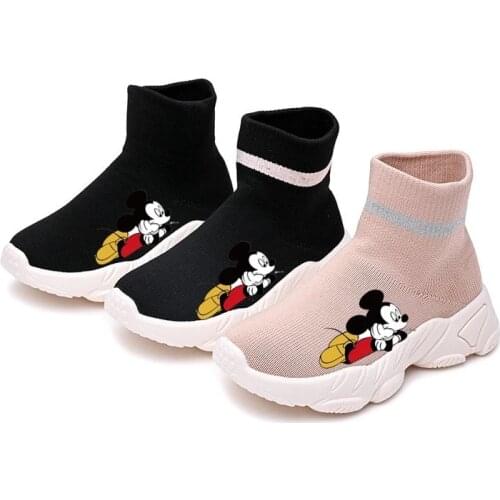Disney cartoon Mickey Mouse children boys and girls non-slip soft bottom stretch casual shoes sports shoes student running shoes