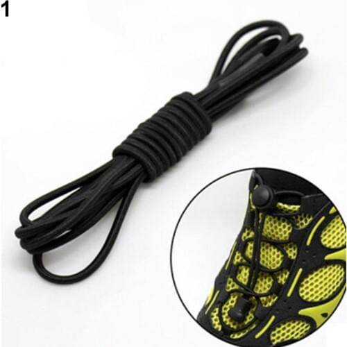 Hot 1 Pair Unisex Elastic Locking Shoe Laces Running Trainer Jogging Shoelaces