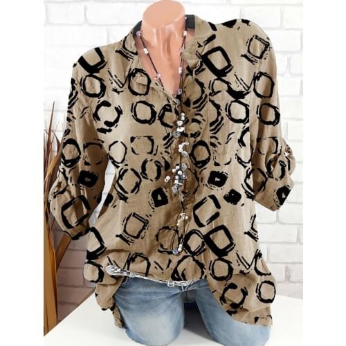 Fashion plus size shirt casual loose woman shirt long sleeve all-match shirt ladies top