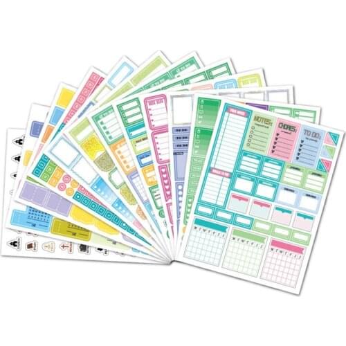 Essentials Planner Stickers Set Weekly Monthly Planner Decorative Sticker Scrapbooking Journal Diy Accessories Stationery