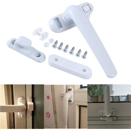 New Hot Universal Window Handle Lock Casement Window Lock Wheel Handle Black Hardware Furniture Supplies Door and Window Handles