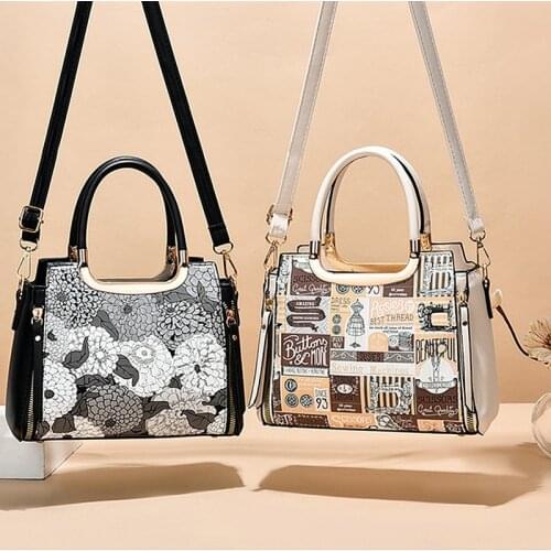 2021 New Womens Bag Luxury Leisure Girls Handbag Womens One Shoulder Messenger Bag Fashion Painting Pu Ladys Bag