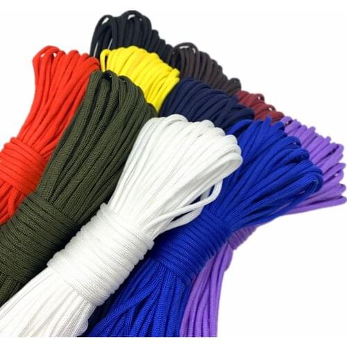 0.5/0.8/1.0/1.5/2.0/4mm 10yards DeepRed Rope Parachute Cord Lanyard Rope Climbing Camping Survival Equipment Paracord Bracelet