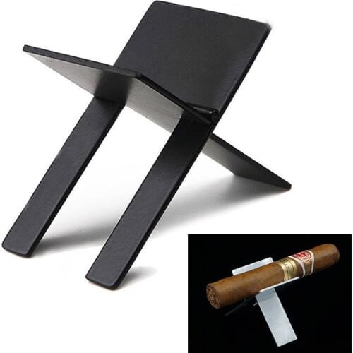 Stainless Steel Cigar Ashtray Holder High Quality Rack Practical Gadgets Silver Foldable Cigar Stand Tray Mini Tobacco Support