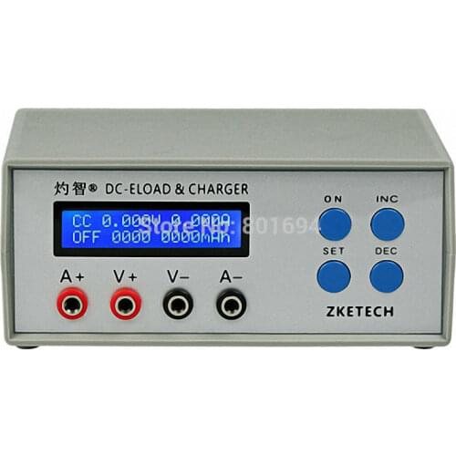 EBC-A05+ Battery Capacity Tester 5V12V24V Portable Power Performance Electronic Load Test 0-10V Charge 3A and 0-30V Discharge 5A