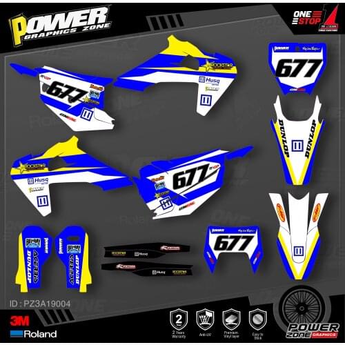 PowerZone Custom Team Graphics Decals 3M Stickers Kit For Husqvarna Decal 2019-N TC FC TX FX FS 2020-N TE FE 125-450CC 04
