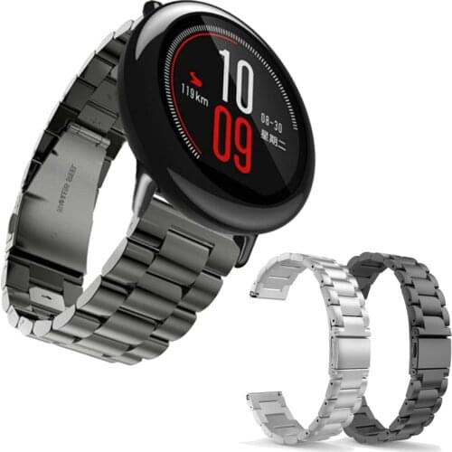 Strap For Xiaomi Huami Amazfit Pace GTR 47MM GTR2 2e SmartWatch Bands Stainless Steel Replace Bracelets For Amazfit Stratos 2S 3
