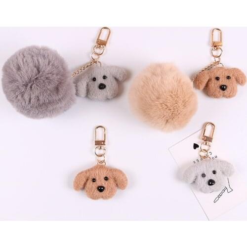 Wool Felt Cute Teddy Dog Ornaments Ladies Bag Pendants Earphone Sets Accessories Japanese Ins Korean Jewelry