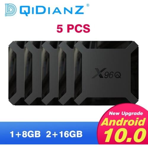 X96Q 5pcs TV BOX android 10 Allwinner H313 Quad Core smart tv android tv 4K Smart tv box Set Top Box Media Player vs x96 mini