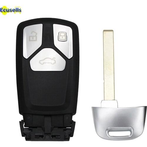 Smart Remote Car Key FOB Shell 3 Buttons for Audi TT A4 A5 S4 S5 Q7 SQ7 2017 new with small key