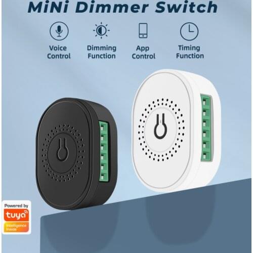 1PC Tuya WiFi Smart Switch Light Dimmer Mini 2 Way Module DIY On Off Can Timing Control Wireless Breaker For Google Home Alexa